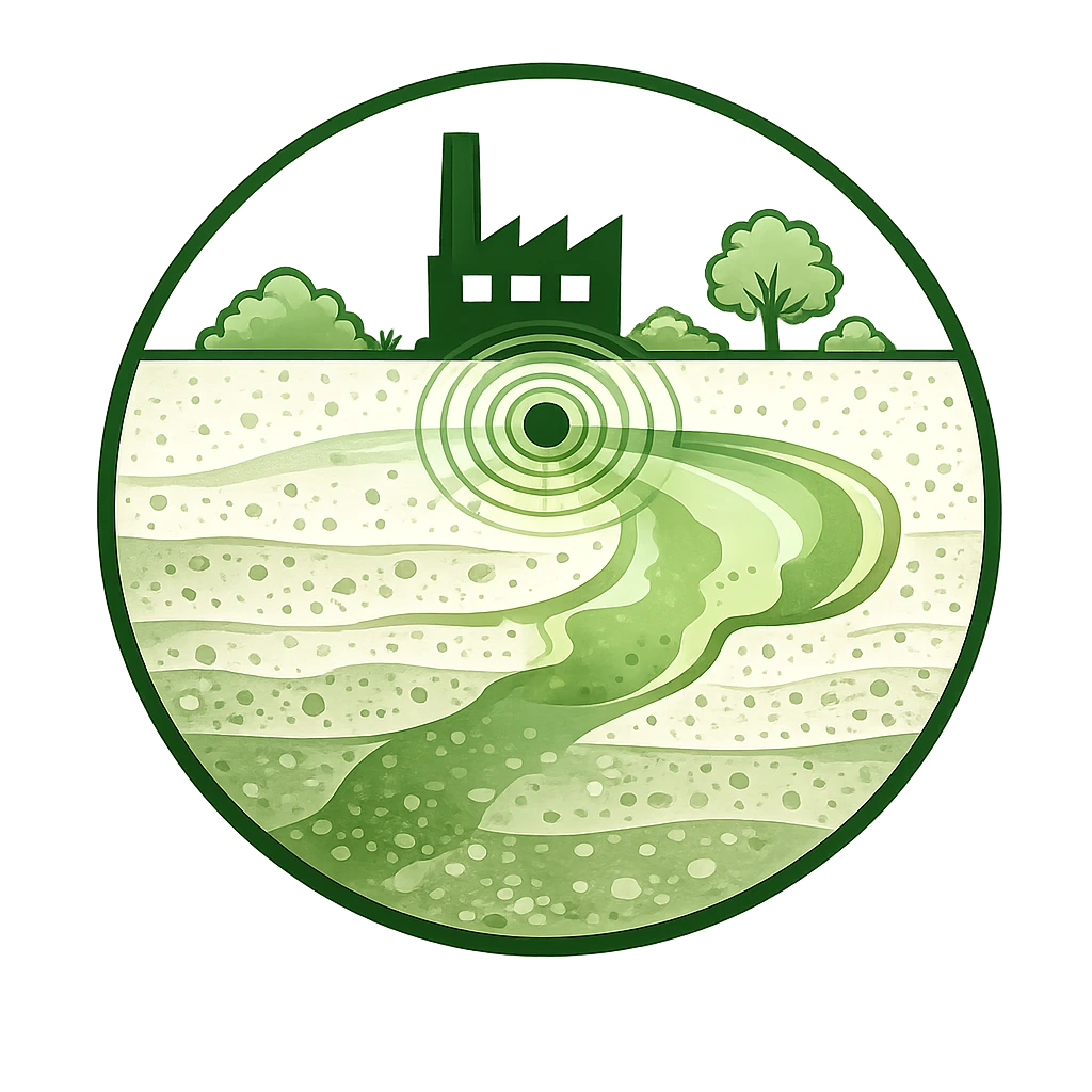 environmental contamination conceptual emblem